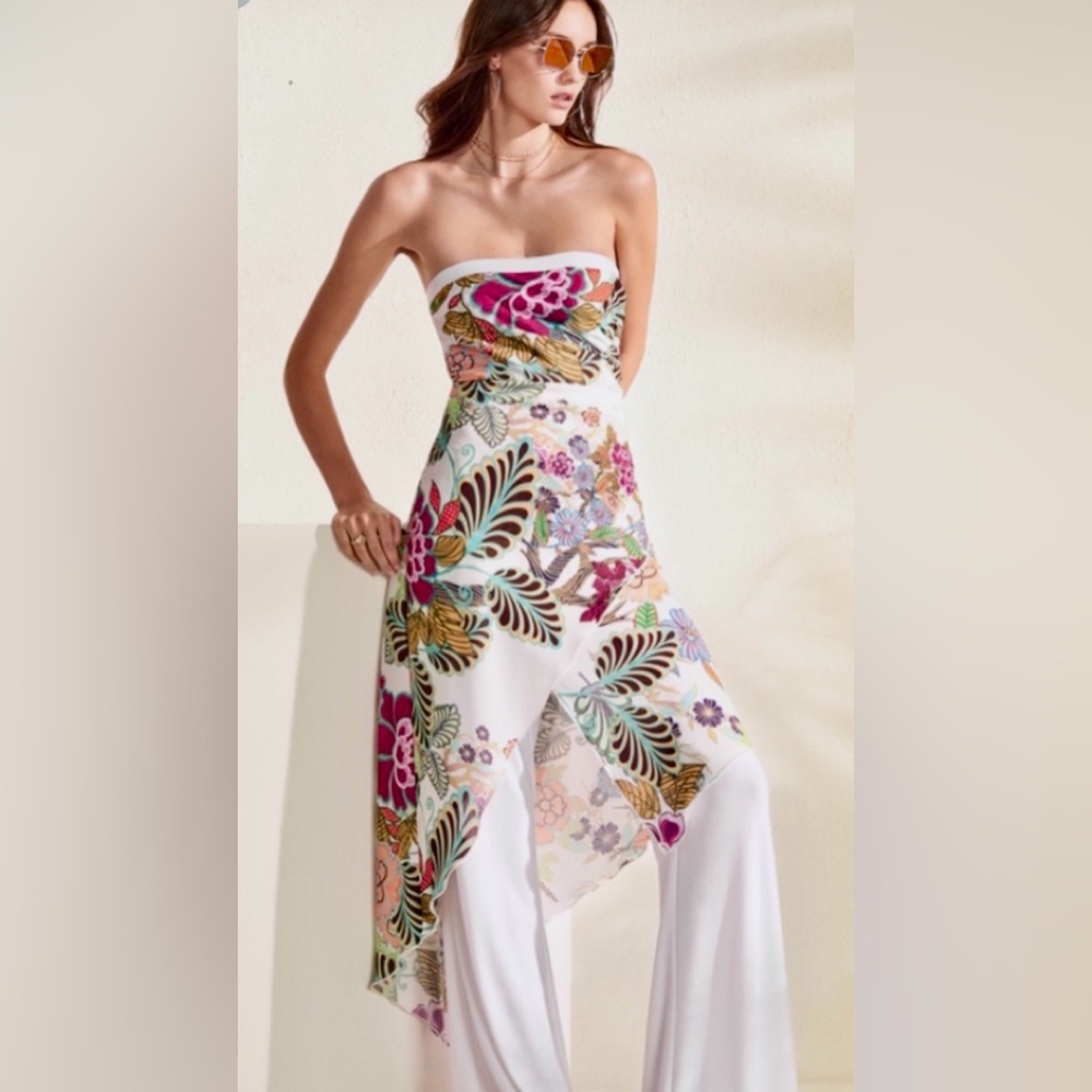 Joseph Ribkoff Floral Pantsuit Jumpsuit Size 6